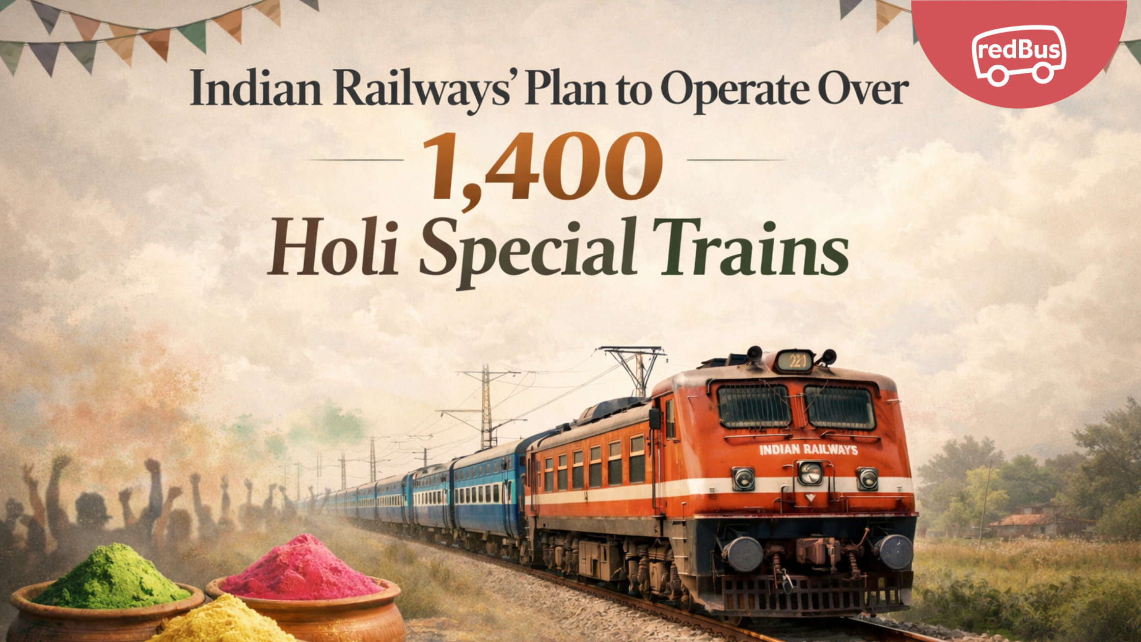 Indian Railways to Operate Over 1,400 Special Trains for Holi 2026