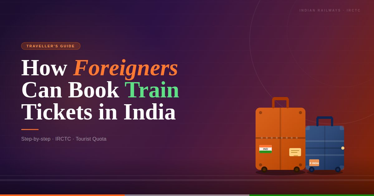Detailed Guide for Foreigners About How to Book Train Tickets in India
