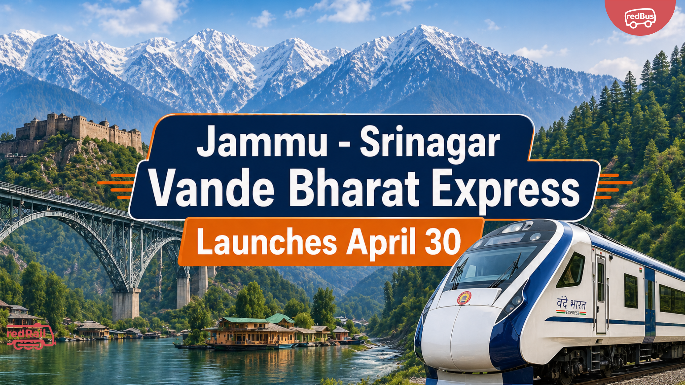 Jammu - Srinagar Vande Bharat Express Launches April 30